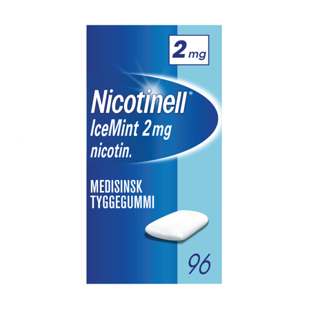 Nicotinell 2 mg tyggegummi, Icemint, 96 stk.