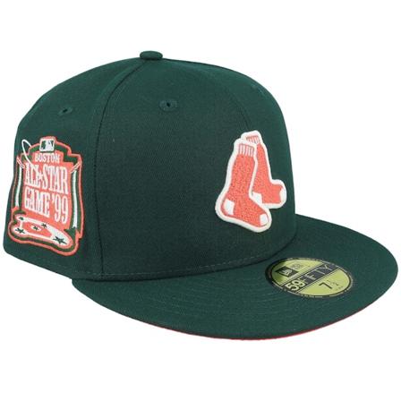 New Era - MLB Grønn fitted Caps - Boston Red Sox Serenity 59FIFTY 99 All Star Game Dark Green/Lava Fitted @ Hatstore