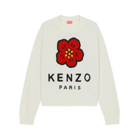 Kenzo, Round-neck Knitwear Beige, Dames, Maat:S