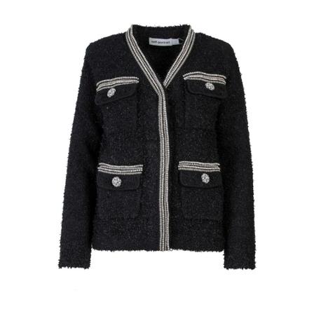 Self Portrait, Cardigans Zwart, Dames, Maat:S