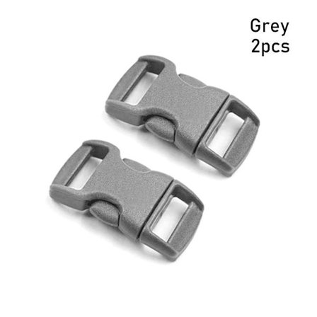 2stk Side Release Spænde Buede Paracord Spænder GRÅ