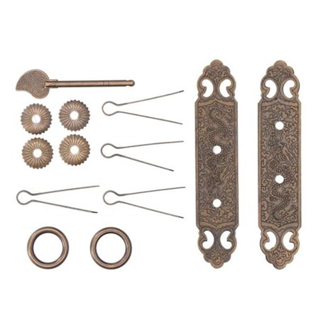 Antikk Messing Skap Håndtak Rett Stang Trekk Garderobe Tilbehør