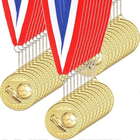 30 stk. 2024 Dimissionsmedaljer Bulk Kunstmedaljer Fodbold Trofæ Præmie