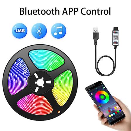 Led-stripe nattlys 5050 vanntett Usb 5v Rgb lyslist Bluetooth fleksibel bakgrunnsbelysning for romdekor TV-skjerm skrivebordsskjerm