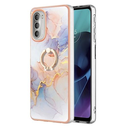 Marmormotiv Motorola Moto G51 5G skal - Milky Way Marmor Vit