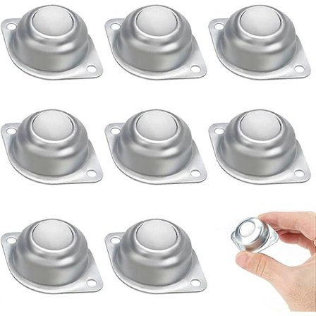 8 stk. kuglehjul, møbelhjul, nylonkuglehjul, 16 mm