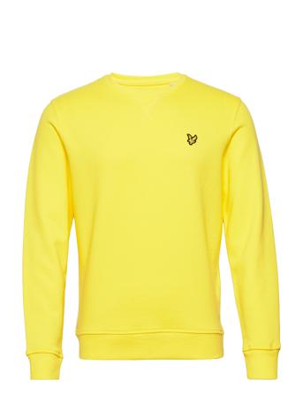 Crew Neck Sweatshirt Sweat-shirt Genser Gul Lyle & Scott