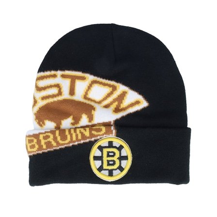 Mitchell & Ness - Negro cuff Beanie - Boston Bruins Cricket Knit Vintage Black Cuff @ Hatstore