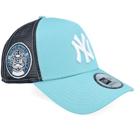 New Era - MLB - Blue - trucker - Cap - New York Yankees World Series Blue/Black A-Frame Trucker - Hatstore