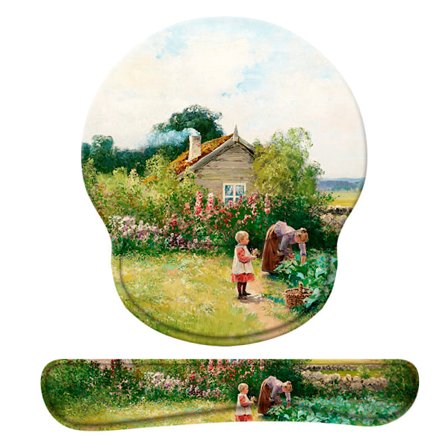 1 ergonominen hiirimatto geelirannetuella - Lievittää kipua - Söpö