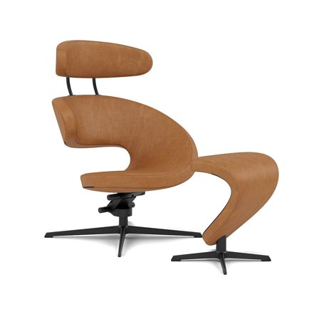 Varier Furniture Peel - Brown Leather - Black base