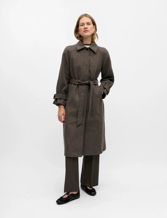 Object Objemma L/S Coat Noos - Brown - 38