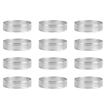 【PP】12-pak mindre stål kageforme, kompatible kageforme, 6 cm