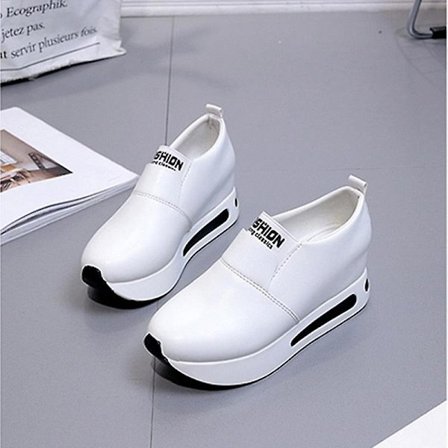 Casual Platform Dam Sport Flock Slip-on Sneakers