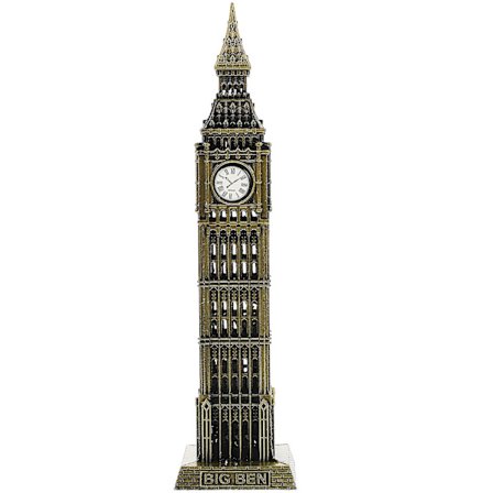 Big Ben Klok Tårn Statue Big Ben Vartegn Figur Metal Statuer Skulpturer London Vartegn Statuer (FMY)