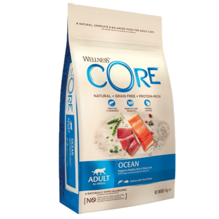 CORE Petfood - Cat Adult Ocean Kornfri Laks & Tunfisk Tørr 4 kg - Katt - Kattefôr & kattemat - Tørrfôr for katt - ZOO.no