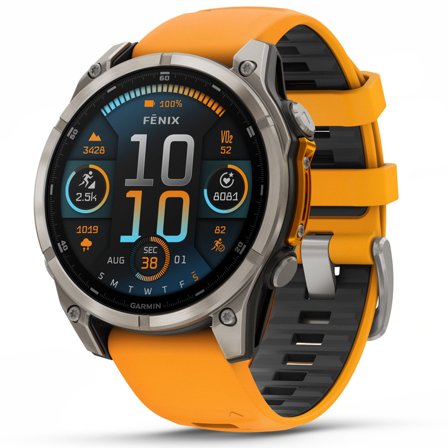 Garmin fenix 8 AMOLED 47mm Sapphire Titanium Graphite / Spark Orange