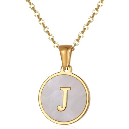 18K Guldpläterat Halsband med Initialer i Rostfritt Stål för Kvinnor, Fint 26 Alfabetet A till Z Hänge Halsband Tonårsflickor Gåvor