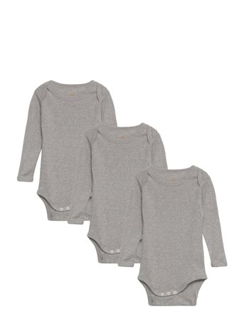 Copenhagen Colors Melange 3 Pack Ls Bodies - Grey - 56
