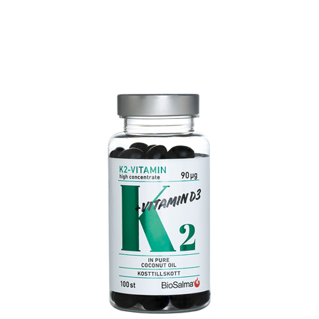 BioSalma K2-vitamin 90 μg 100 kapslar