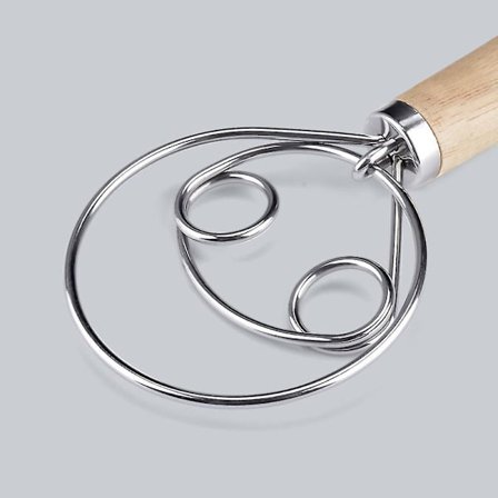 Leipätaikinavispilä Ammattimainen tanskalainen taikinasekoitin Munanvatkain Puinen Kahva Leipätaikina Vispilä Munanvatkain Puinen Kahva Tarvike 