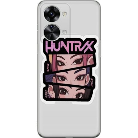 Yhteensopiva Puhelinkuori OnePlus Nord 2T K-pop-inspiroitunut futuristinen tyttöryhmä neonvaloissa ja kosminen sci-fi-kohtaus