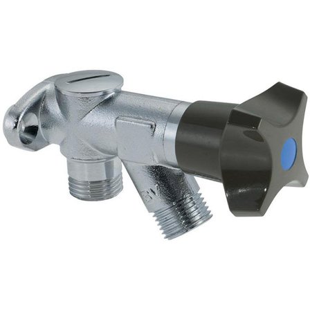 Mora 400289 Tappventil för vägg, med backventil, G15 Inlopp uppifrån/nedifrån, Tvättstuga