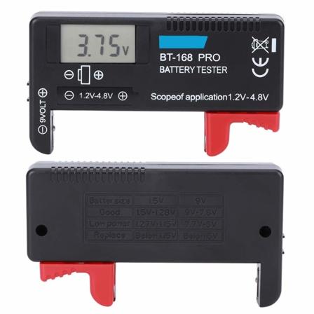 Akkujen testaaja, BT-168PRO Digitaalinen LCD Akkujen testaaja 1.2V-4.8V Pienille nappiparistoille, AAA, AA paristoille