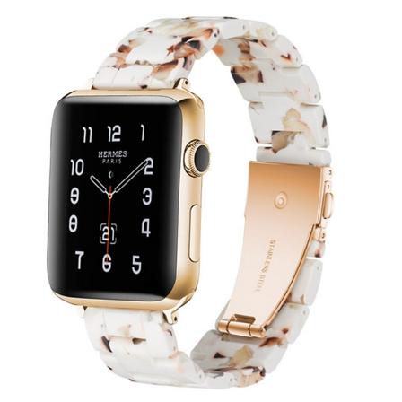 Yhteensopiva Apple Watch -rannekkeiden kanssa 38-40mm/42-44mm sarja 5/4/3/2/1, ohut hartsiranneke -42-44mm-nougat