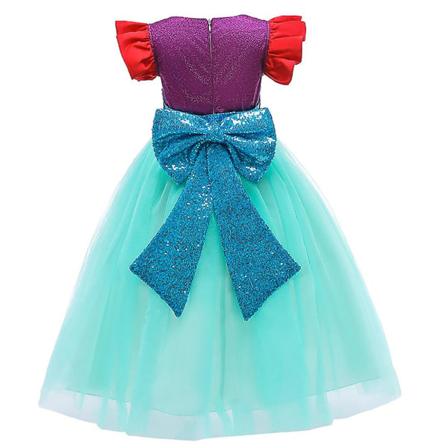 4-8 år Flickor Sjöjungfru Princess Klänningar Cosplay Kostym Festklänning