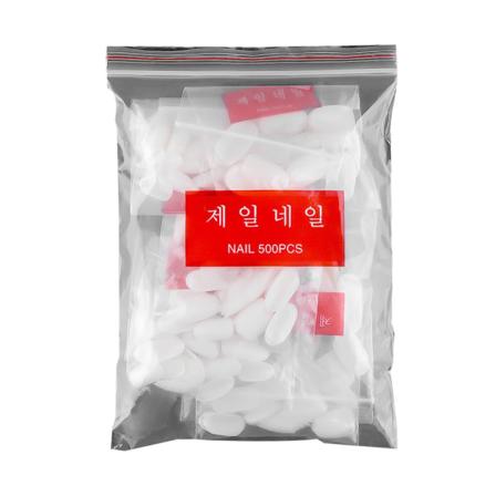 500 stk/pose Kort oval falske negler Cover Nail Art Tips - Perfet natural