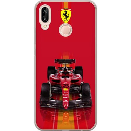 Yhteensopiva Puhelinkuori Huawei Huawei P20 lite Ferrari Formula 1 -auto ikonisessa punaisessa muotoilussa urheilullisella tarkkuudella