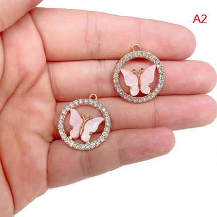 10 St Butterfly Charms Akryl Hänge Halsband Smycken Gör