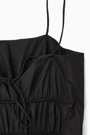 COS Women's Gathered Bustier Midi Dress in Black