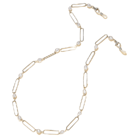 Perle brillekæde til kvinder Perlemaske Brillerem S