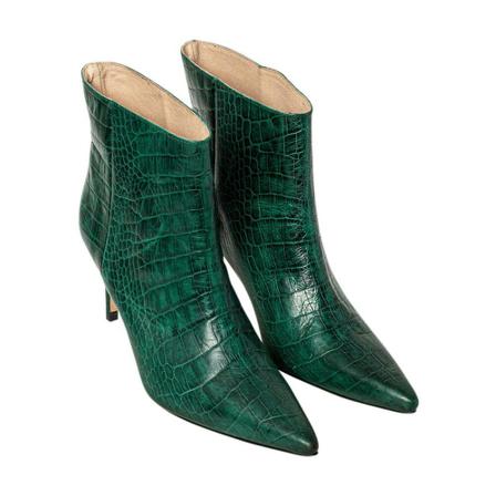 Custommade, Snake pattern leather booties Zielony, Kobieta, Rozmiar: 37 EU