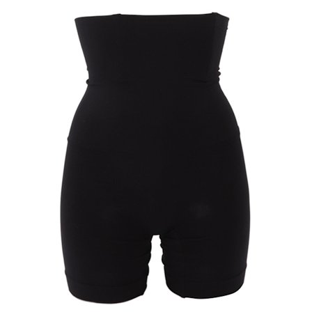 Sömlös Tummy Control Shapewear Hög Midja Lår Slankare Rumpa Lyft Body Shaper Shorts Svart för Kvinnor XL/XXL
