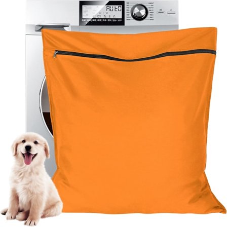 Orange Vasketøjspose til Kæledyr, Stopper Kæledyrshår i at Blokere Vaskemaskinen, Stor Størrelse, Ideel til Hund Kat Hest Kanin (70x80cm)