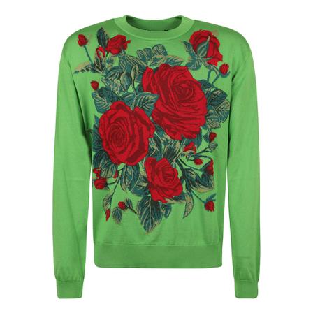Dolce & Gabbana Round-neck Strik Grøn, Herre Strik