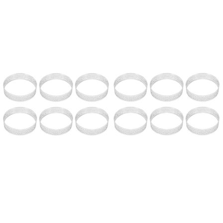 2X Runde Perforerede Tårteforme i Rustfrit Stål - Bundtårteform til Bagning af Kager - Perforeret Kageform