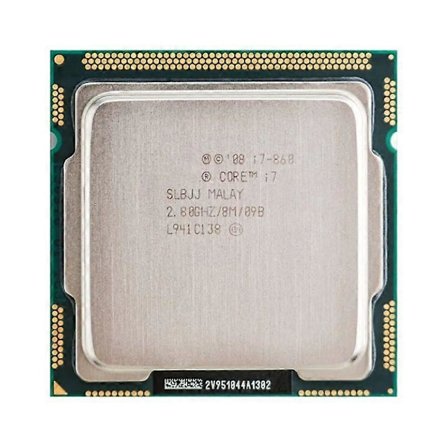 Core i7-860 CPU - Socket LGA 1156 4 kjerner 8 tråder 2.8GHz 8MB L3 Cache 95W.