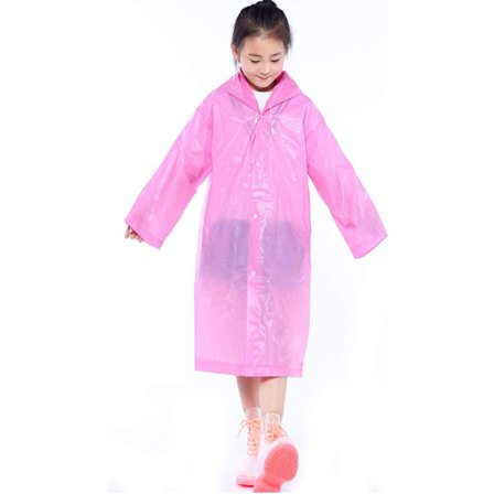 Regnfrakke Børns Regn Kappe, EVA Regn Poncho med Hætte til Drenge Pige