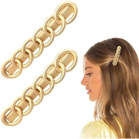 2 stk Hårnål kjede hårnål Alligator hårnål