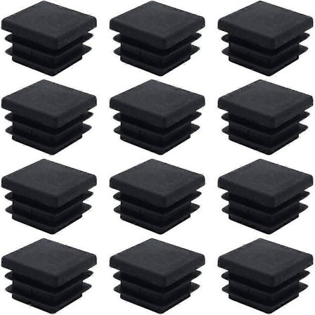 40 kpl Neliömäinen Muovitulppa 20mm X 20mm Musta Neliöputken Tulppa Sisäosa Neliö Crday Lahja