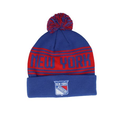 Fanatics - Azul pom Beanie - New York Rangers Navy/Red Pom @ Hatstore