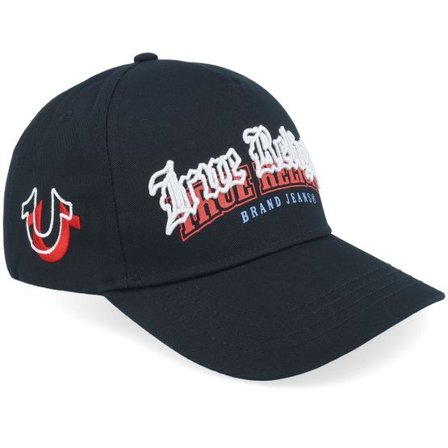 True Religion - Svart adjustable Keps - Tr Double Print Hat Black A-frame Adjustable @ Hatstore