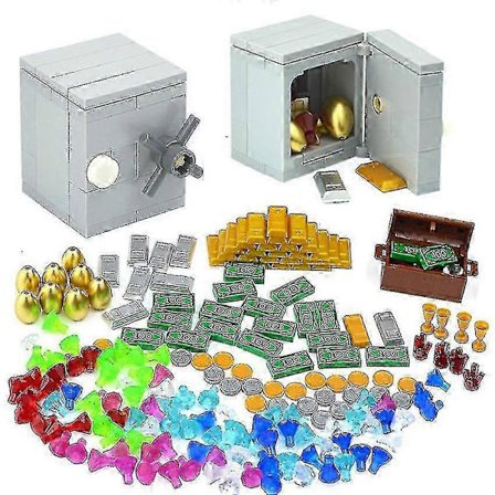 EA Skattekiste Mønt Diamant Malm Guld Sølv Kontanter Sæt Børnelegetøj Byggeklodser