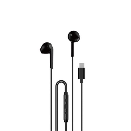 Dudao X3C In-Ear USB-C-hodetelefoner med ledning 1,2 m - svart