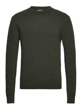 Lambswool O-Neck Knit Khaki Lindbergh