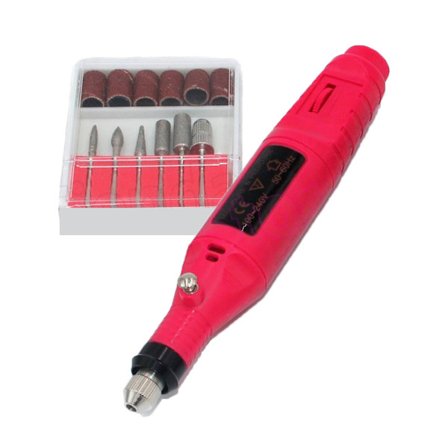 Professionel neglefil, 6-i-1 elektrisk neglefil og poleringsmaskine, professionel manicuremaskine, professionel neglepleje